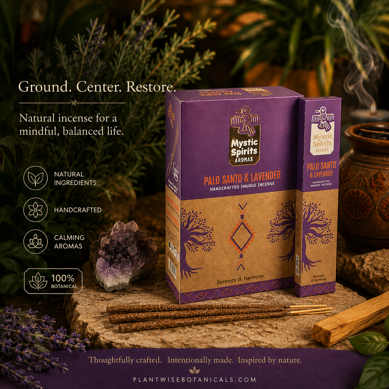Palo Santo & Lavender Smudge Incense — 8 Pack