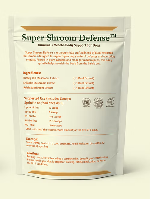 Super Shroom Defense™ — Functional Mushroom Dog Topper